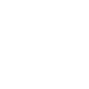 White line drawing of a barrel-shaped sauna with a front door and window.
